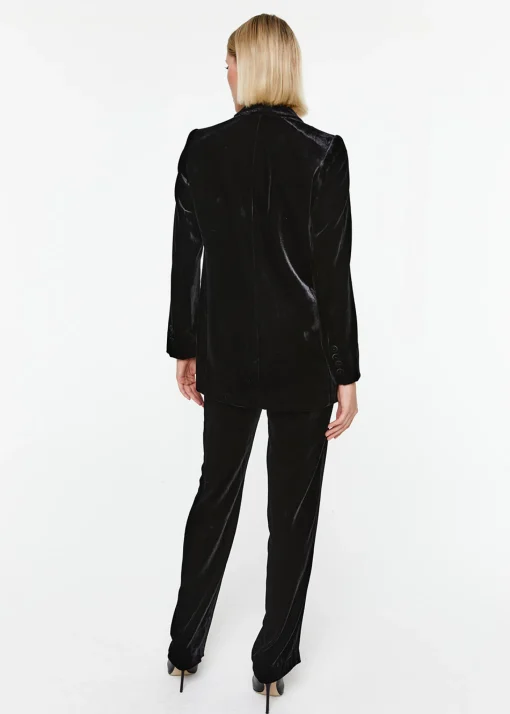 Pantalon large en velours noir