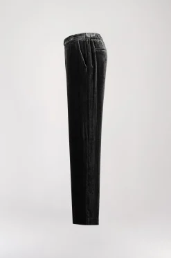 Pantalon large en velours noir