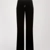 Pantalon taille haute velours noir