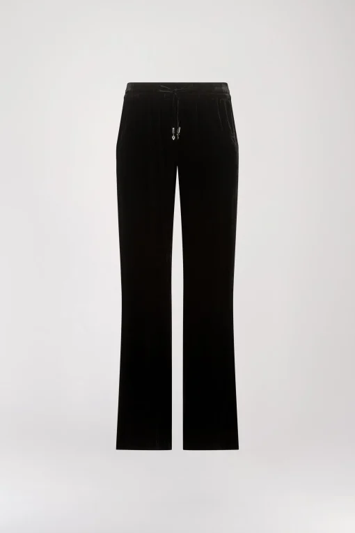 Pantalon taille haute velours noir