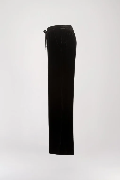 Pantalon taille haute velours noir