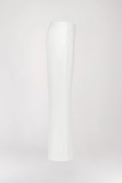 Pantalon évasé à pont blanc