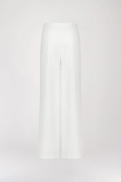Pantalon évasé à pont blanc