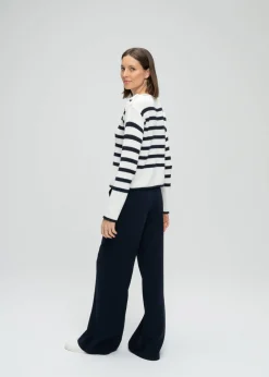 Pantalon évasé à pont marine
