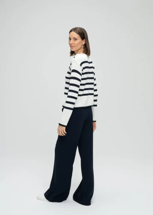 Pantalon évasé à pont marine