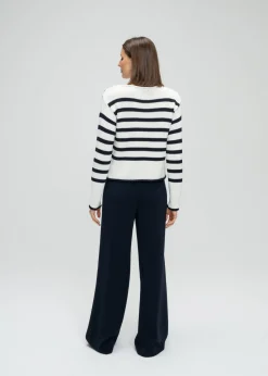 Pantalon évasé à pont marine