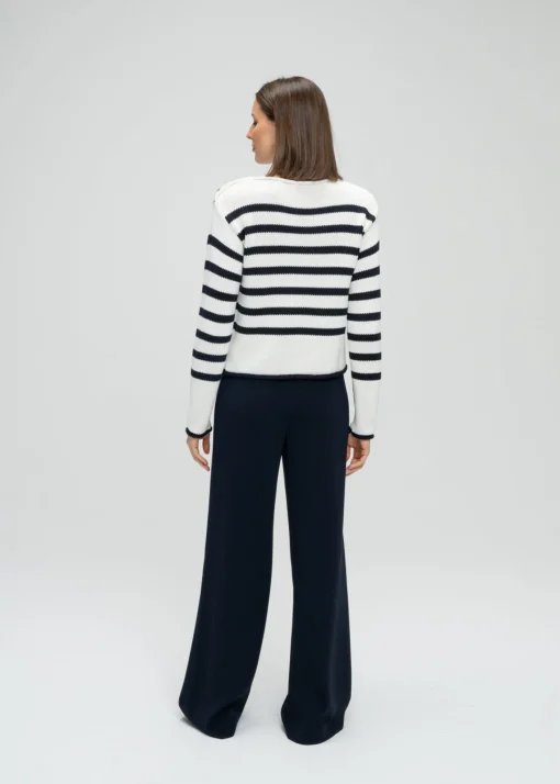 Pantalon évasé à pont marine