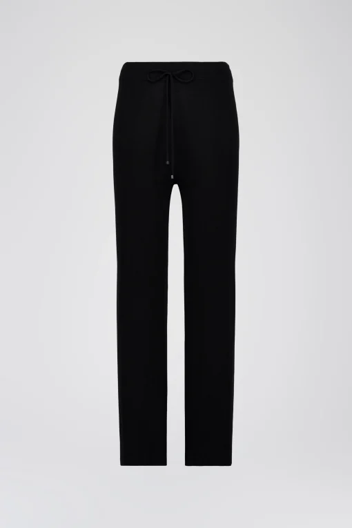 Pantalon évasé en maille fine