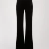 Pantalon évasé en velours noir