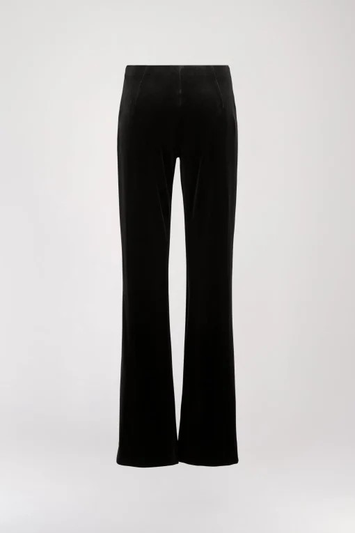 Pantalon évasé en velours noir