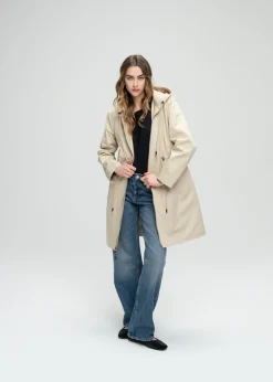 Parka réversible beige
