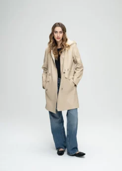 Parka réversible beige