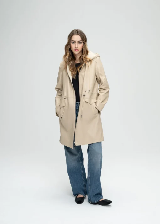 Parka réversible beige