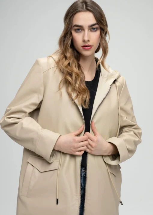 Parka réversible beige