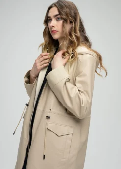 Parka réversible beige