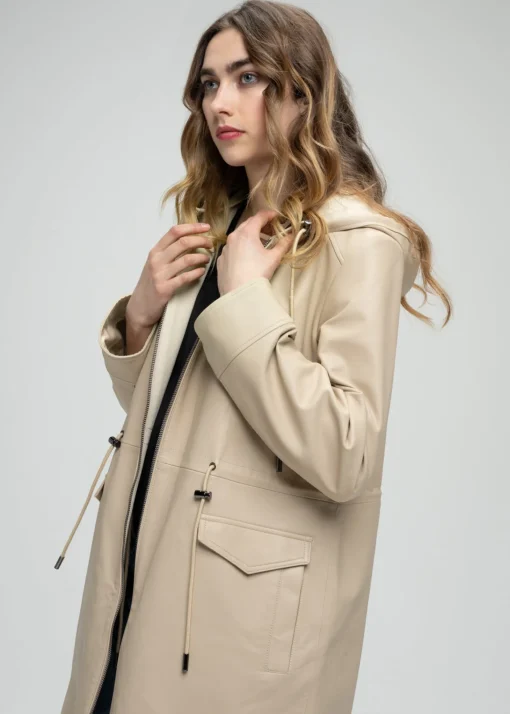 Parka réversible beige