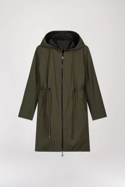 Parka réversible noire et kaki