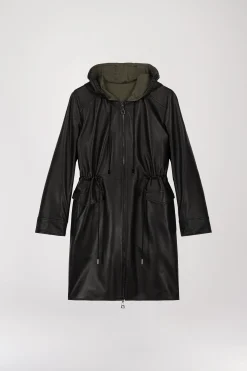 Parka réversible noire et kaki