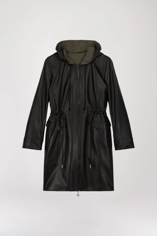 Parka réversible noire et kaki