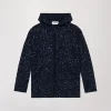 Pull à capuche à sequins marines