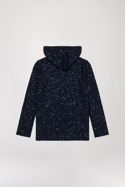 Pull à capuche à sequins marines