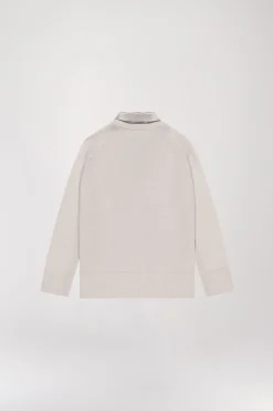 Pull Bi-matière Béton avec Col Chemise