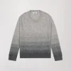 Pull cachemire brossé gris moyen