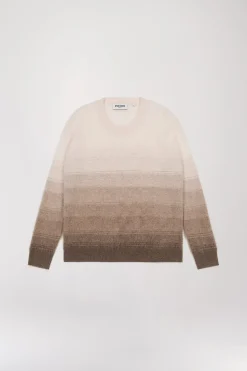 Pull cachemire brossé taupe moyen