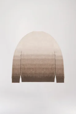 Pull cachemire brossé taupe moyen