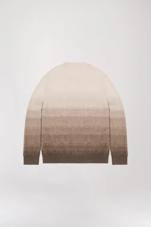 Pull cachemire brossé taupe moyen