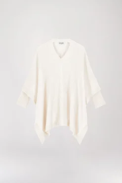 Pull cape blanc cassé