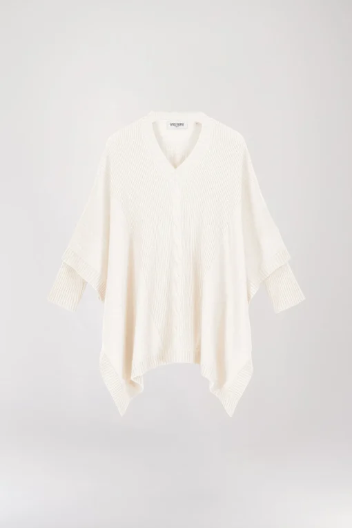 Pull cape blanc cassé