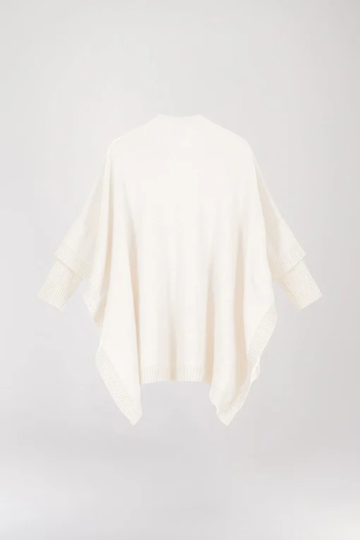 Pull cape blanc cassé