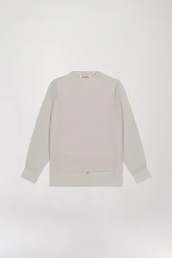 Pull chemise trompe-l'œil béton
