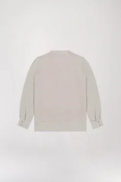 Pull chemise trompe-l'œil béton