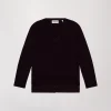 Pull chemise trompe-l'œil grenat