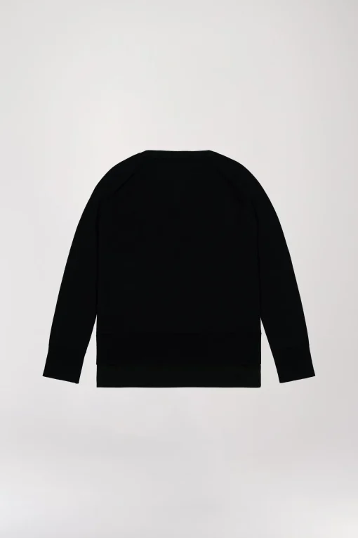 Pull chemise trompe-l'œil noir