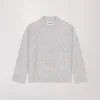 Pull coutures apparentes gris pâle