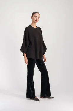 Pull poncho ebene