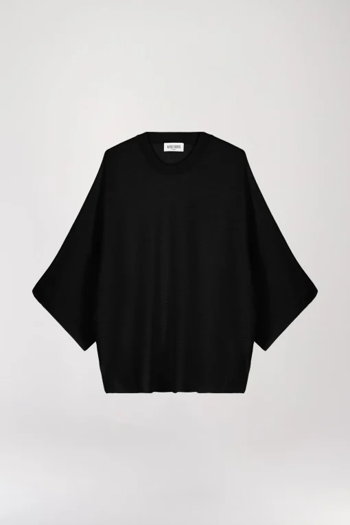 Pull poncho noir