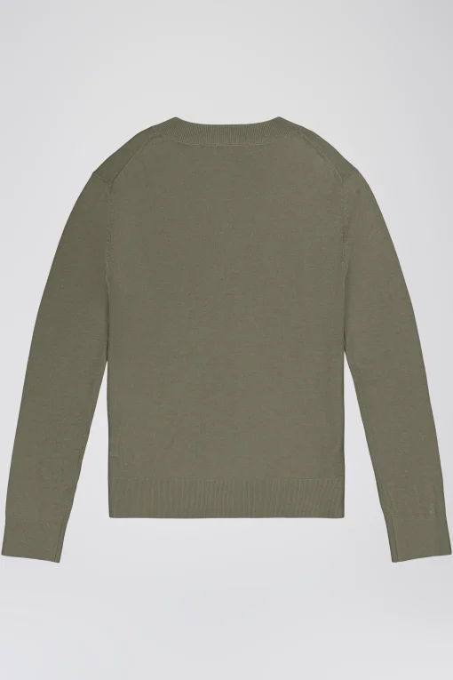 Pull sauge en maille légère