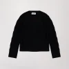 Pull torsadé en cachemire noir