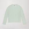 Pull torsadé en cachemire vert d'eau
