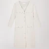 Robe droite militaire beige