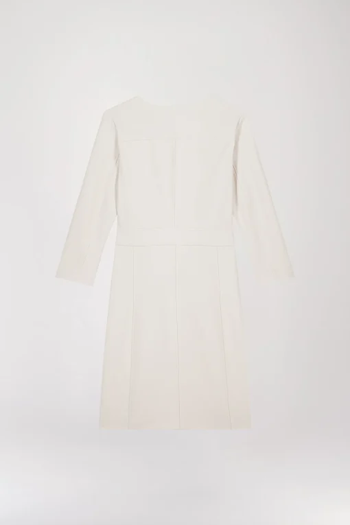 Robe droite militaire beige