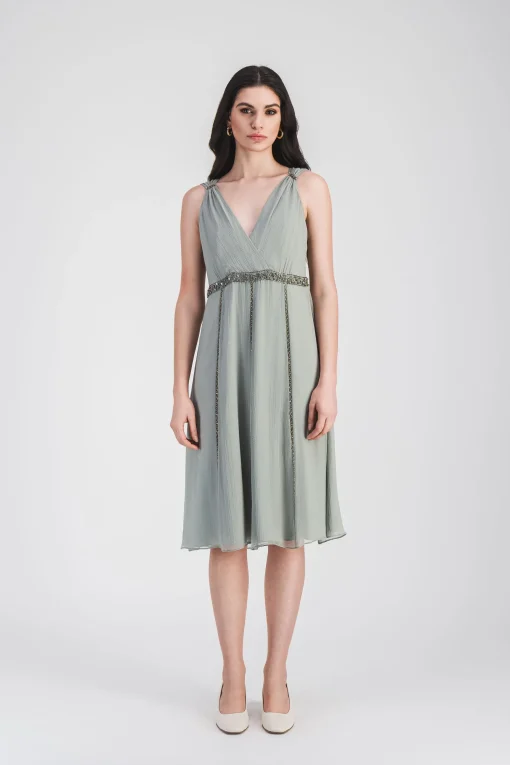 Robe empire en sauge