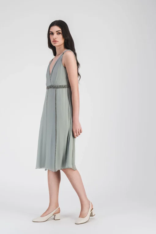 Robe empire en sauge