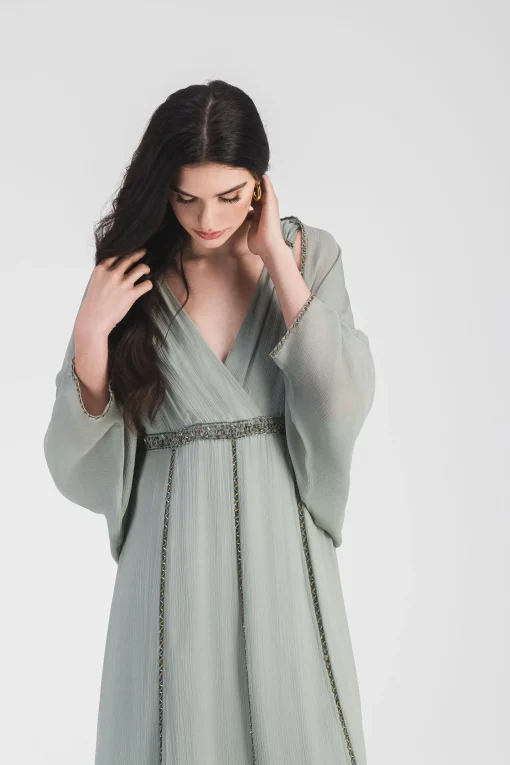 Robe empire en sauge