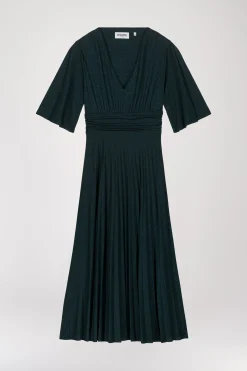 Robe Midi Pailletée Vert Moyen
