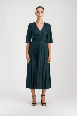 Robe Midi Pailletée Vert Moyen